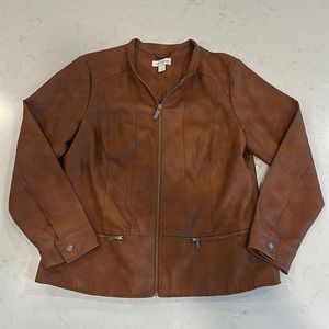 Christopher & Banks Faux Leather Jacket